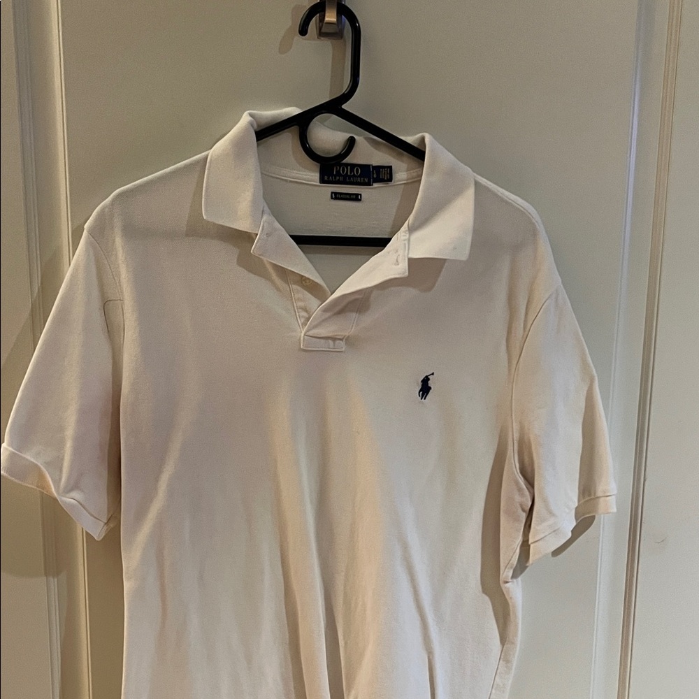 Polo by Ralph Lauren Men's Cream Polo Shirt